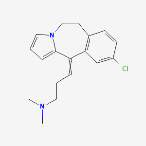 molecular formula C18H21ClN2 B1199362 3-(9-Chloro-5,6-dihydro-11H-pyrrolo[2,1-b][3]benzazepin-11-ylidene)-N,N-dimethylpropan-1-amine 