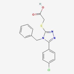 {[4-benzyl-5-(4-chlorophenyl)-4H-1,2,4-triazol-3-yl]thio}acetic acid