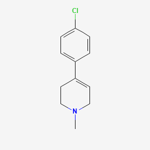 molecular formula C12H14ClN B1199369 1-Methyl-4-(4-chlorophenyl)-1,2,3,6-tetrahydropyridine CAS No. 5048-08-8
