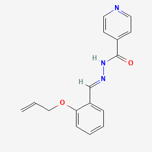 molecular formula C16H15N3O2 B11993696 N'-(2-(Allyloxy)benzylidene)isonicotinohydrazide CAS No. 303087-27-6