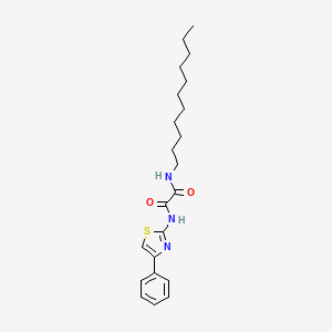 molecular formula C22H31N3O2S B11993711 N-(4-phenyl-1,3-thiazol-2-yl)-N'-undecylethanediamide 