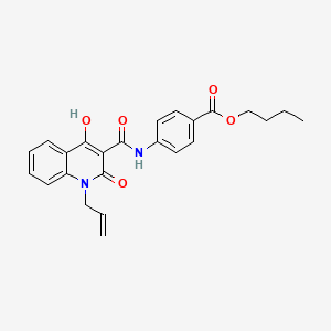 Butyl 4-{[(1-allyl-4-hydroxy-2-oxo-1,2-dihydro-3-quinolinyl)carbonyl]amino}benzoate