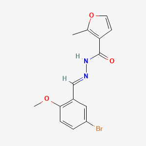 molecular formula C14H13BrN2O3 B11993763 N'-[(E)-(5-bromo-2-methoxyphenyl)methylidene]-2-methyl-3-furohydrazide 