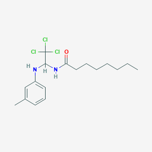 molecular formula C17H25Cl3N2O B11993805 N-(2,2,2-Trichloro-1-(3-toluidino)ethyl)octanamide 