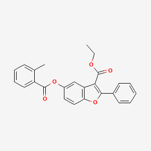 5-(2-Methyl-benzoyloxy)-2-phenyl-benzofuran-3-carboxylic acid ethyl ester