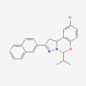 9-Bromo-5-isopropyl-2-(2-naphthyl)-1,10B-dihydropyrazolo(1,5-C)(1,3)benzoxazine