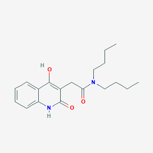 N,N-dibutyl-2-(4-hydroxy-2-oxo-1,2-dihydroquinolin-3-yl)acetamide