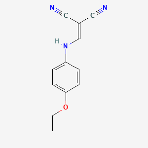 molecular formula C12H11N3O B11993920 2-((4-Ethoxyanilino)methylene)malononitrile 