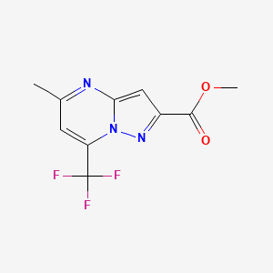 molecular formula C10H8F3N3O2 B11993929 Methyl 5-methyl-7-(trifluoromethyl)pyrazolo[1,5-a]pyrimidine-2-carboxylate 