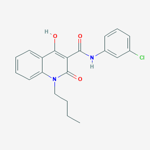 1-butyl-N-(3-chlorophenyl)-4-hydroxy-2-oxo-1,2-dihydroquinoline-3-carboxamide