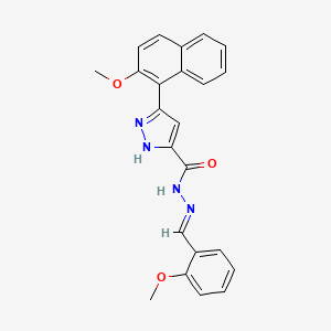 3-(2-methoxy-1-naphthyl)-N'-[(E)-(2-methoxyphenyl)methylidene]-1H-pyrazole-5-carbohydrazide