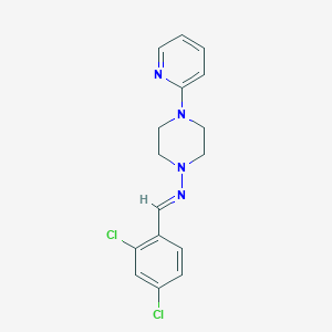 N-(2,4-Dichlorobenzylidene)-4-(2-pyridinyl)-1-piperazinamine