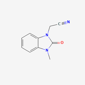 molecular formula C10H9N3O B1199403 （3-甲基-2-氧代-2,3-二氢-1H-苯并咪唑-1-基）乙腈 CAS No. 54980-91-5