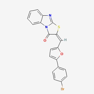 (2E)-2-{[5-(4-bromophenyl)-2-furyl]methylene}[1,3]thiazolo[3,2-a]benzimidazol-3(2H)-one