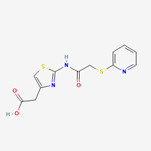 (2-{[(2-Pyridinylthio)acetyl]amino}-1,3-thiazol-4-yl)acetic acid