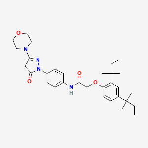 2-[2,4-bis(2-methylbutan-2-yl)phenoxy]-N-{4-[3-(morpholin-4-yl)-5-oxo-4,5-dihydro-1H-pyrazol-1-yl]phenyl}acetamide