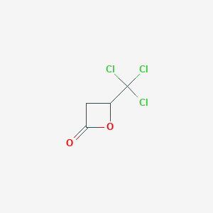 molecular formula C4H3Cl3O2 B11994266 4-(Trichloromethyl)-2-oxetanone CAS No. 5895-35-2