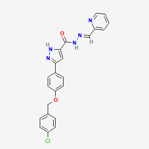 3-(4-((4-CL-Benzyl)oxy)PH)N'-(2-pyridinylmethylene)-1H-pyrazole-5-carbohydrazide