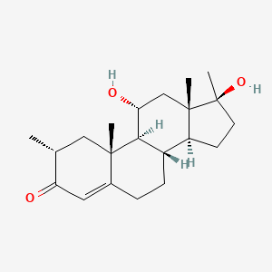 molecular formula C21H32O3 B1199449 11α,17β-二羟基-2α,17-二甲基雄甾-4-烯-3-酮 CAS No. 5888-10-8