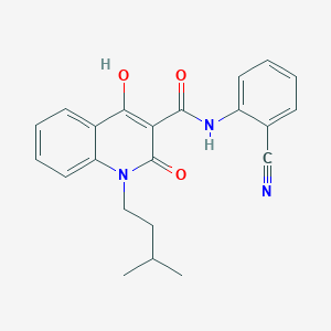 N-(2-cyanophenyl)-4-hydroxy-1-(3-methylbutyl)-2-oxo-1,2-dihydroquinoline-3-carboxamide