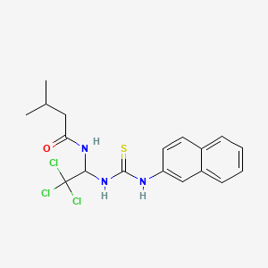 molecular formula C18H20Cl3N3OS B11994638 3-methyl-N-{2,2,2-trichloro-1-[(naphthalen-2-ylcarbamothioyl)amino]ethyl}butanamide 