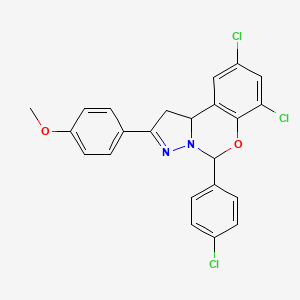 7,9-Dichloro-5-(4-chlorophenyl)-2-(4-methoxyphenyl)-1,10b-dihydropyrazolo[1,5-c][1,3]benzoxazine