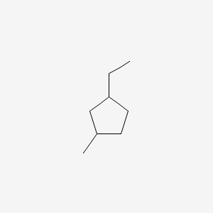 molecular formula C8H16 B11994674 Cyclopentane, 1-ethyl-3-methyl- CAS No. 2613-66-3