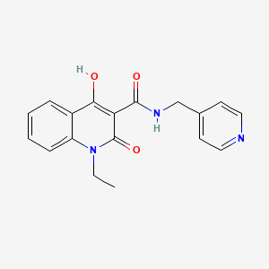 1-ethyl-4-hydroxy-2-oxo-N-(pyridin-4-ylmethyl)-1,2-dihydroquinoline-3-carboxamide