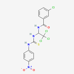 3-chloro-N-(2,2,2-trichloro-1-{[(4-nitrophenyl)carbamothioyl]amino}ethyl)benzamide