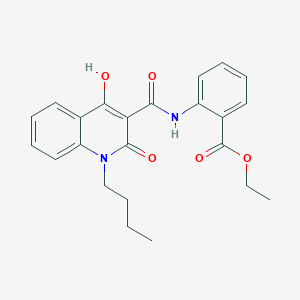 Ethyl 2-{[(1-butyl-4-hydroxy-2-oxo-1,2-dihydro-3-quinolinyl)carbonyl]amino}benzoate