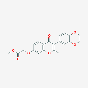 Methyl {[3-(2,3-dihydro-1,4-benzodioxin-6-YL)-2-methyl-4-oxo-4H-chromen-7-YL]oxy}acetate