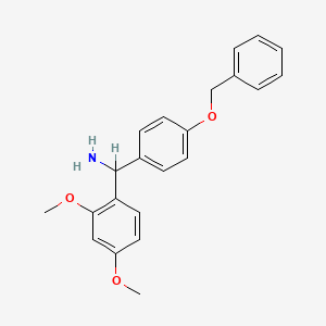 B1199482 1-[4-(Benzyloxy)phenyl]-1-(2,4-dimethoxyphenyl)methanamine CAS No. 154725-66-3