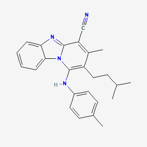 3-Methyl-2-(3-methylbutyl)-1-[(4-methylphenyl)amino]pyrido[1,2-a]benzimidazole-4-carbonitrile