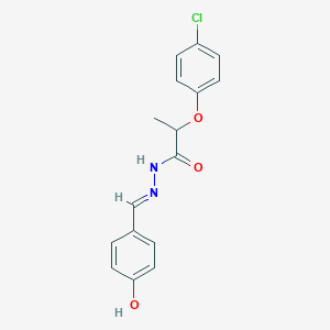 molecular formula C16H15ClN2O3 B11994851 2-(4-chlorophenoxy)-N'-(4-hydroxybenzylidene)propanohydrazide CAS No. 301309-20-6