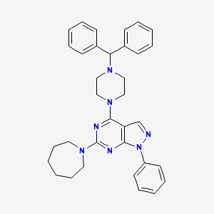 6-(1-azepanyl)-4-(4-benzhydryl-1-piperazinyl)-1-phenyl-1H-pyrazolo[3,4-d]pyrimidine