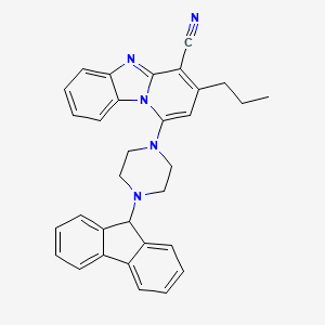 1-[4-(9H-fluoren-9-yl)piperazin-1-yl]-3-propylpyrido[1,2-a]benzimidazole-4-carbonitrile