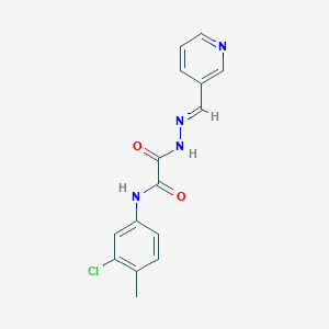 molecular formula C15H13ClN4O2 B11995122 N-(3-Chloro-4-methylphenyl)-2-oxo-2-(2-(3-pyridinylmethylene)hydrazino)acetamide 