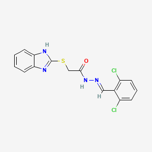 2-(1H-benzimidazol-2-ylsulfanyl)-N'-[(E)-(2,6-dichlorophenyl)methylidene]acetohydrazide