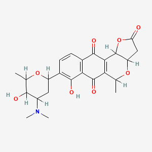 molecular formula C24H27NO8 B1199522 乳糖醌霉素 A CAS No. 100100-36-5