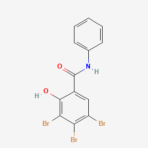 molecular formula C13H8Br3NO2 B11995230 3,4,5-Tribromosalicylanilide CAS No. 24556-65-8