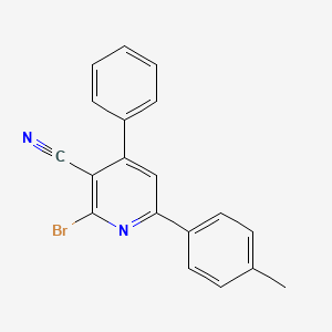 molecular formula C19H13BrN2 B11995243 2-Bromo-6-(4-methylphenyl)-4-phenylpyridine-3-carbonitrile 