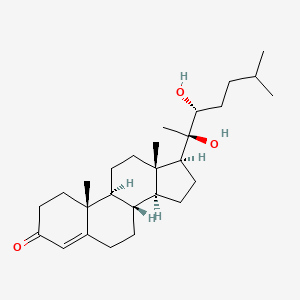 molecular formula C27H44O3 B1199525 20,22-Dihydroxycholest-4-en-3-one CAS No. 94415-61-9