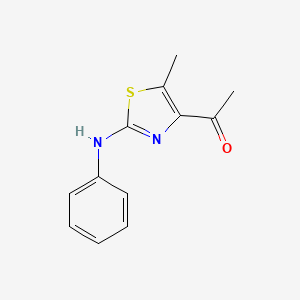 molecular formula C12H12N2OS B11995285 1-(2-Anilino-5-methyl-1,3-thiazol-4-yl)ethanone 