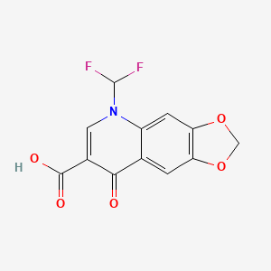 B1199535 5-(Difluoromethyl)-8-oxo-5,8-dihydro[1,3]dioxolo[4,5-g]quinoline-7-carboxylic acid CAS No. 64621-47-2
