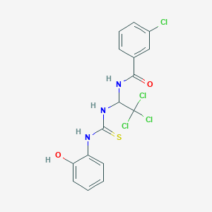 3-chloro-N-(2,2,2-trichloro-1-{[(2-hydroxyphenyl)carbamothioyl]amino}ethyl)benzamide