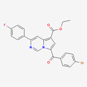 Ethyl 7-(4-bromobenzoyl)-3-(4-fluorophenyl)pyrrolo[1,2-c]pyrimidine-5-carboxylate