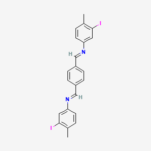 3-Iodo-N-[(E)-(4-{(E)-[(3-iodo-4-methylphenyl)imino]methyl}phenyl)methylidene]-4-methylaniline