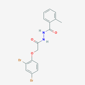 molecular formula C16H14Br2N2O3 B11995525 N'-((2,4-Dibromophenoxy)acetyl)-2-methylbenzohydrazide 