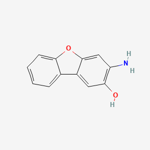 molecular formula C12H9NO2 B11995534 3-Aminodibenzo[b,d]furan-2-ol CAS No. 104097-36-1