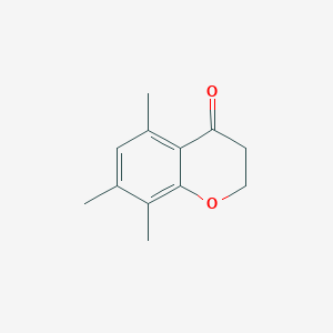 molecular formula C12H14O2 B11995559 5,7,8-trimethyl-2,3-dihydro-4H-chromen-4-one CAS No. 3649-05-6